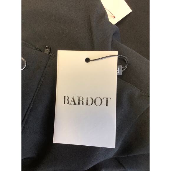 Bardot Size 10/XL Black Mini Eleni Dress Strapless Cut-Out Contoured Neck I14-12 - Picture 10 of 13